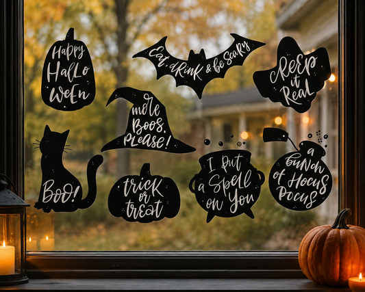 Halloween Quotes Graphic Bundle-Cricut, Silhouette, Sublimation Cut File Canada-8 Images-instant download