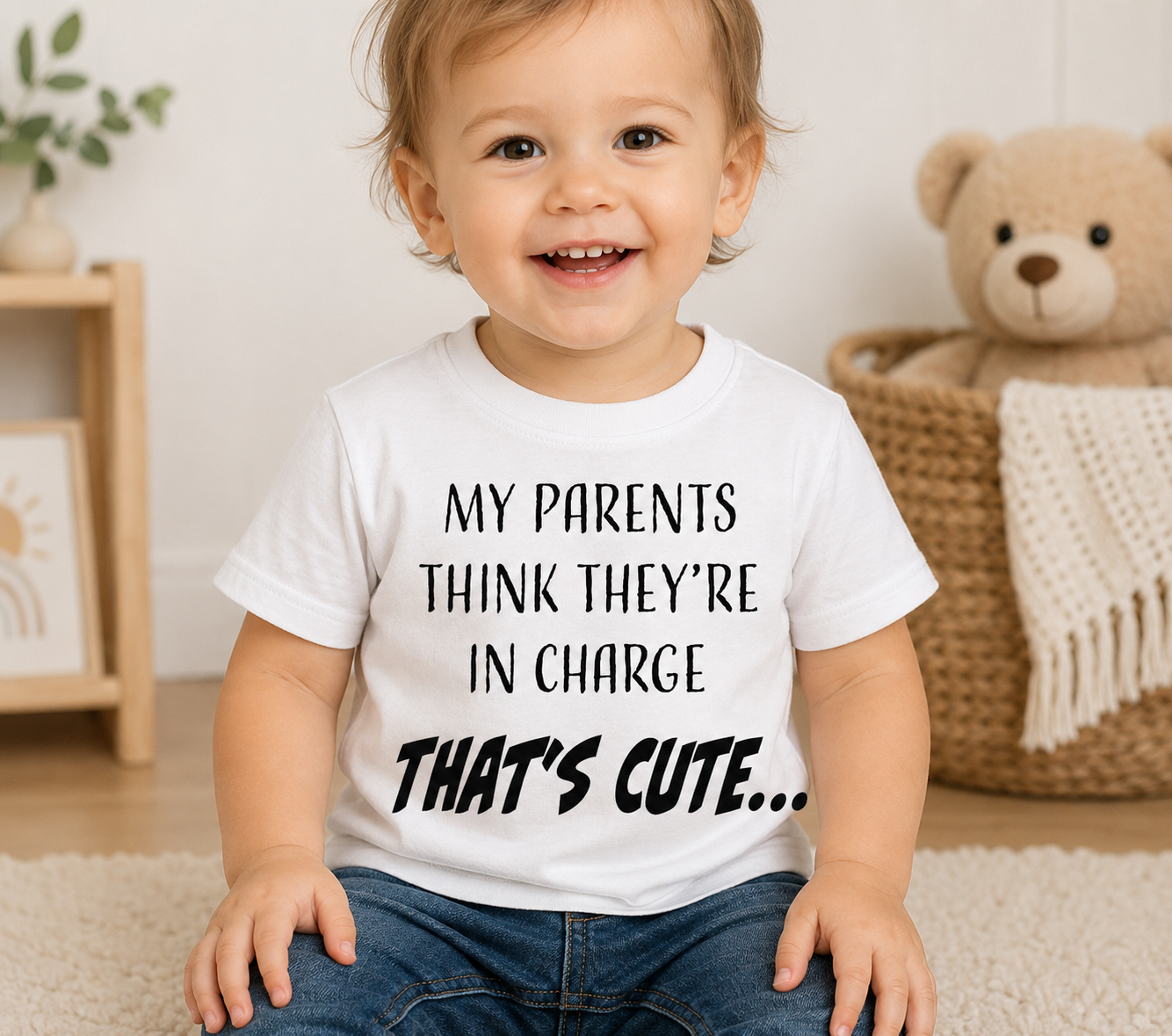My Parents Think They're In Charge Graphic-Cricut, Silhouette, Sublimation Cut File Canada-Funny Baby Bodysuit-Instant Download