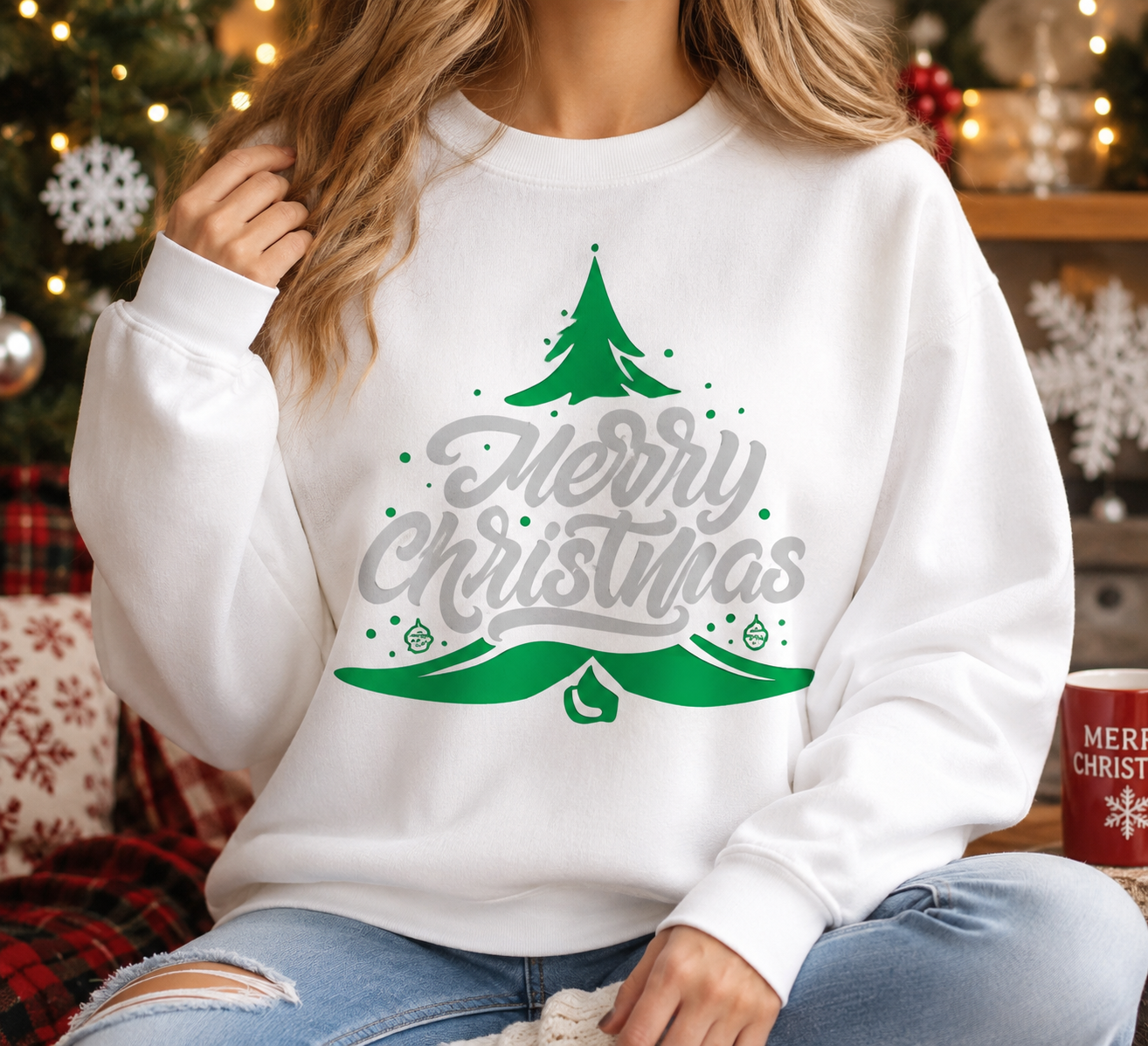 Merry Christmas Wishes SVG-Cricut, Silhouette, Sublimation Cut File Canada-Card Creation, Mug Design (Digital Download)