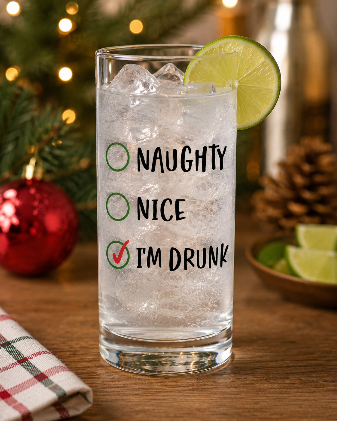 Naughty Nice I'm Drunk-Funny Christmas Drinking Quote-Cricut, Silhouette, Sublimation Cut File Canada-Digital Download