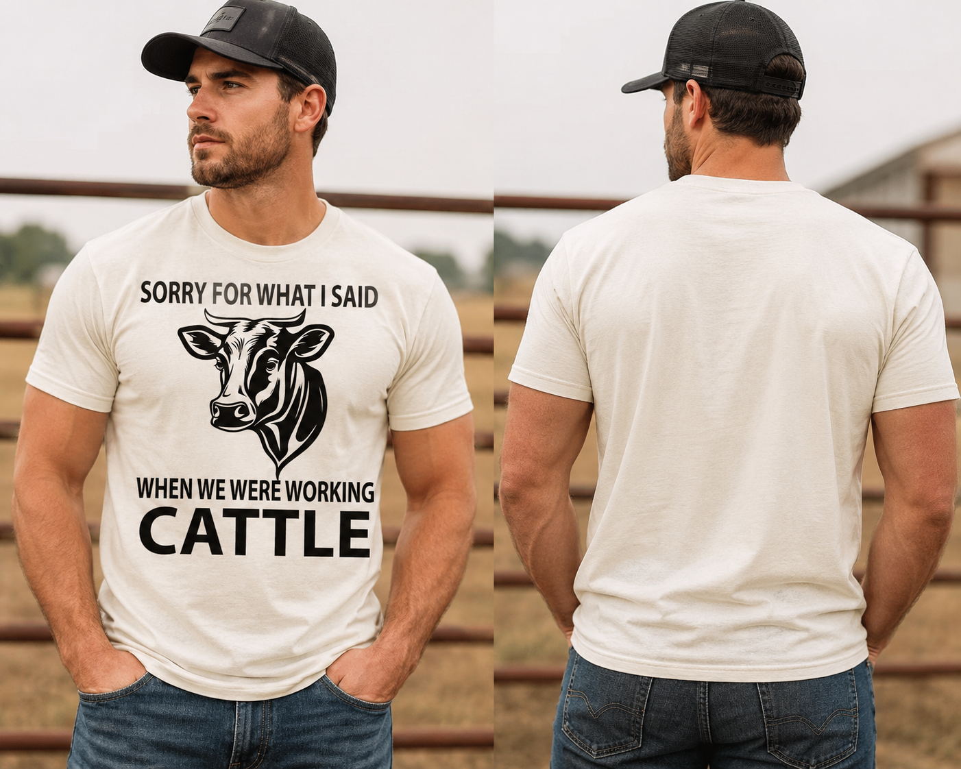 Funny Working Cattle SVG-Cricut, Silhouette, Sublimation Cut File Canada-Ranch Life-Digital Download