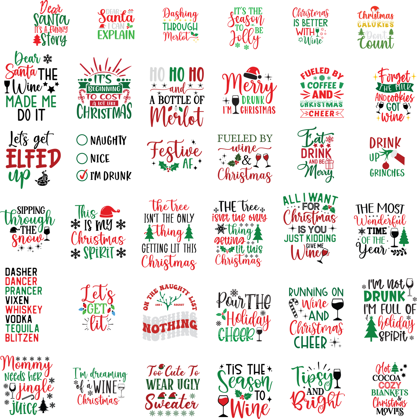Christmas SVG Super Pack – Funny Christmas Designs - made in Canada