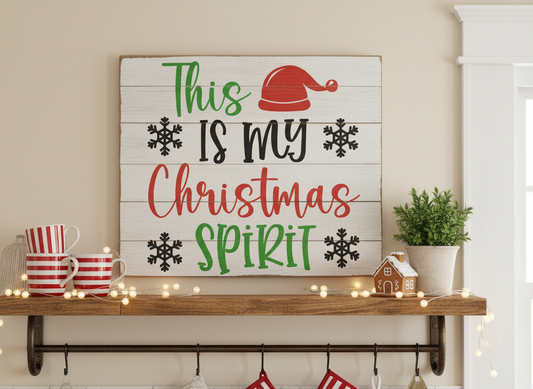 Funny Christmas Spirit SVG-Cricut, Silhouette, Sublimation Cut File Canada-Holiday Quote Cut File (Digital Download)