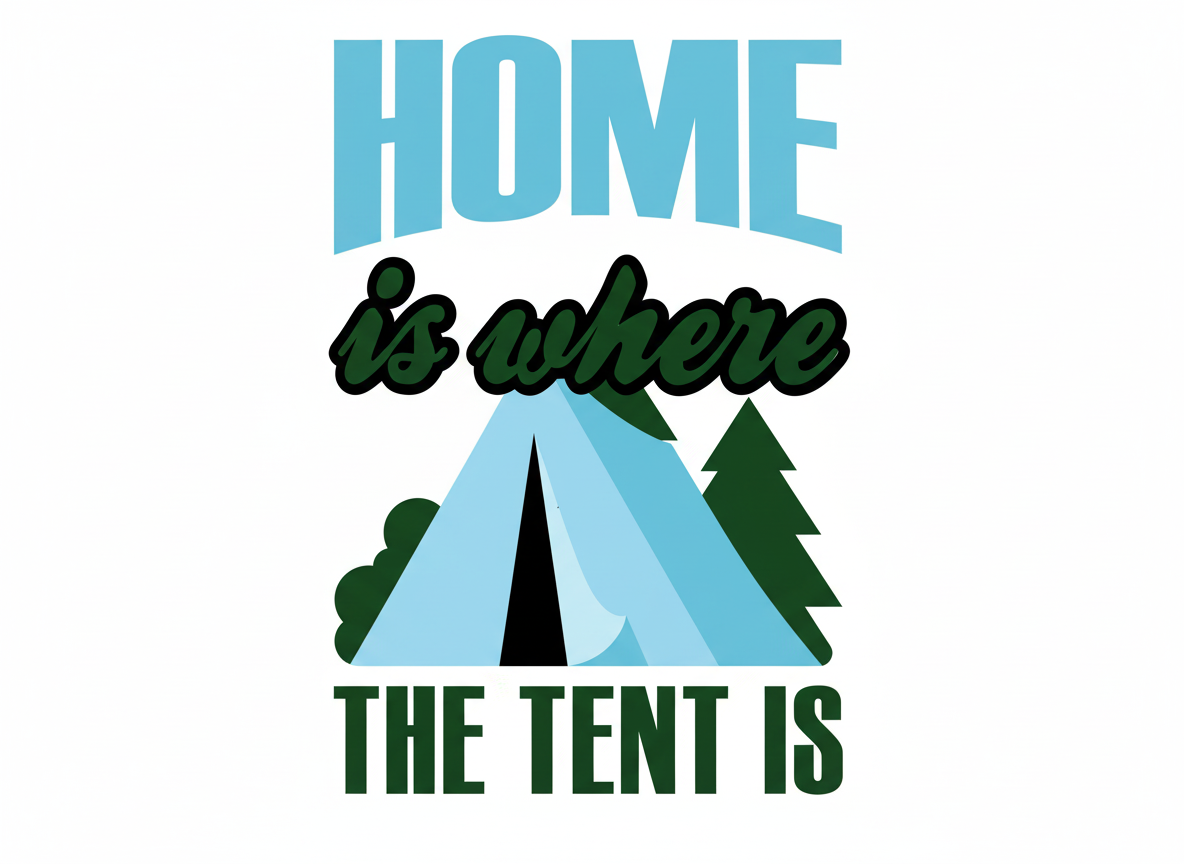 Home Is Where The Tent Is SVG-Cricut, Silhouette, Sublimation Cut File Canada-Camping Quote (Digital Download)