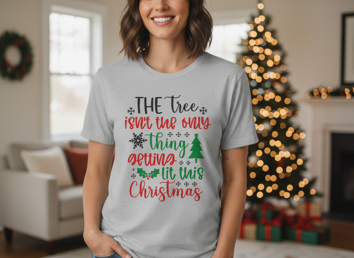 Funny Christmas SVG-Cricut, Silhouette, Sublimation Cut File Canada-The Tree Isn't The Only Thing Getting Lit (Digital Download)