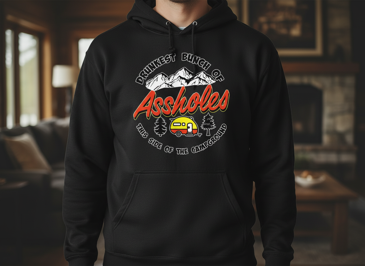 Funny “Drunkest Bunch of Assholes svg  Funny Camping Quote-Cricut, Silhouette, Sublimation Cut File Canada-Instant Download