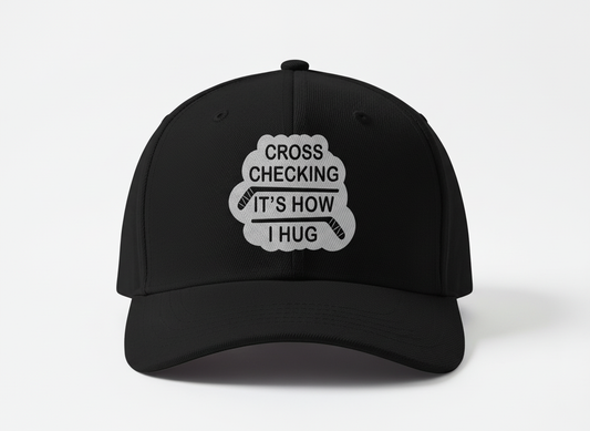 Funny Hockey SVG-Cricut, Silhouette, Sublimation Cut File Canada-Cross Checking Hug Quote (Digital Download)