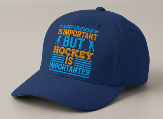 Funny Hockey SVG-Cricut, Silhouette, Sublimation Cut File Canada-Education is Important (Digital Download)