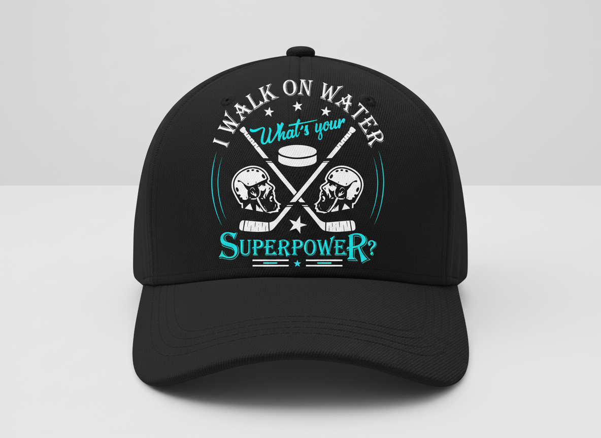 Funny Hockey SVG-Cricut, Silhouette, Sublimation Cut File Canada-I Walk on Water Design (Digital Download)