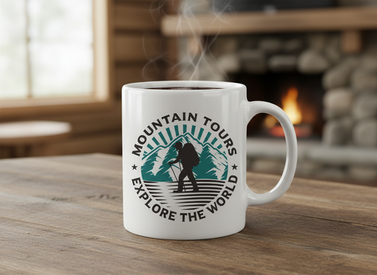 Mountain Tours SVG-Cricut, Silhouette, Sublimation Cut File Canada-Hiking Adventure Silhouette (Digital Download)
