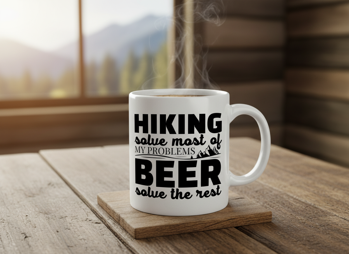 Hiking and Beer Quote SVG-Cricut, Silhouette, Sublimation Cut File Canada-Funny Camping Design (Digital Download)
