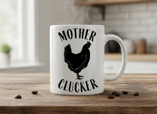 Funny Farming SVG-Cricut, Silhouette, Sublimation Cut File Canada-Mother Clucker Chicken Design (Digital Download)