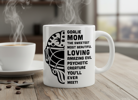 Funny Goalie Mom SVG-Cricut, Silhouette, Sublimation Cut File Canada-Hockey Mask Design (Digital Download)