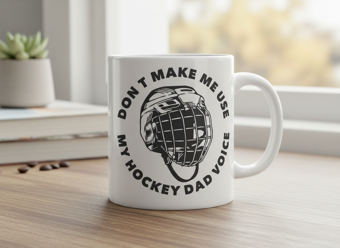 Funny Hockey Dad SVG-Cricut, Silhouette, Sublimation Cut File Canada-Helmet Design, Sports Quote (Digital Download)