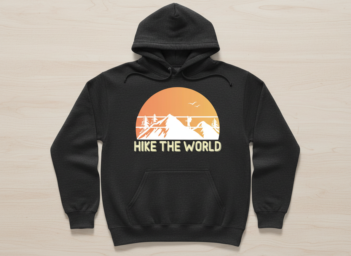 Hike the World SVG-Cricut, Silhouette, Sublimation Cut File Canada-Mountain Adventure Cut File (Digital Download)