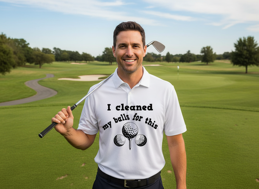 Funny Golf SVG-Cricut, Silhouette, Sublimation Cut File Canada-I Cleaned My Balls Humor Quote (Digital Download)