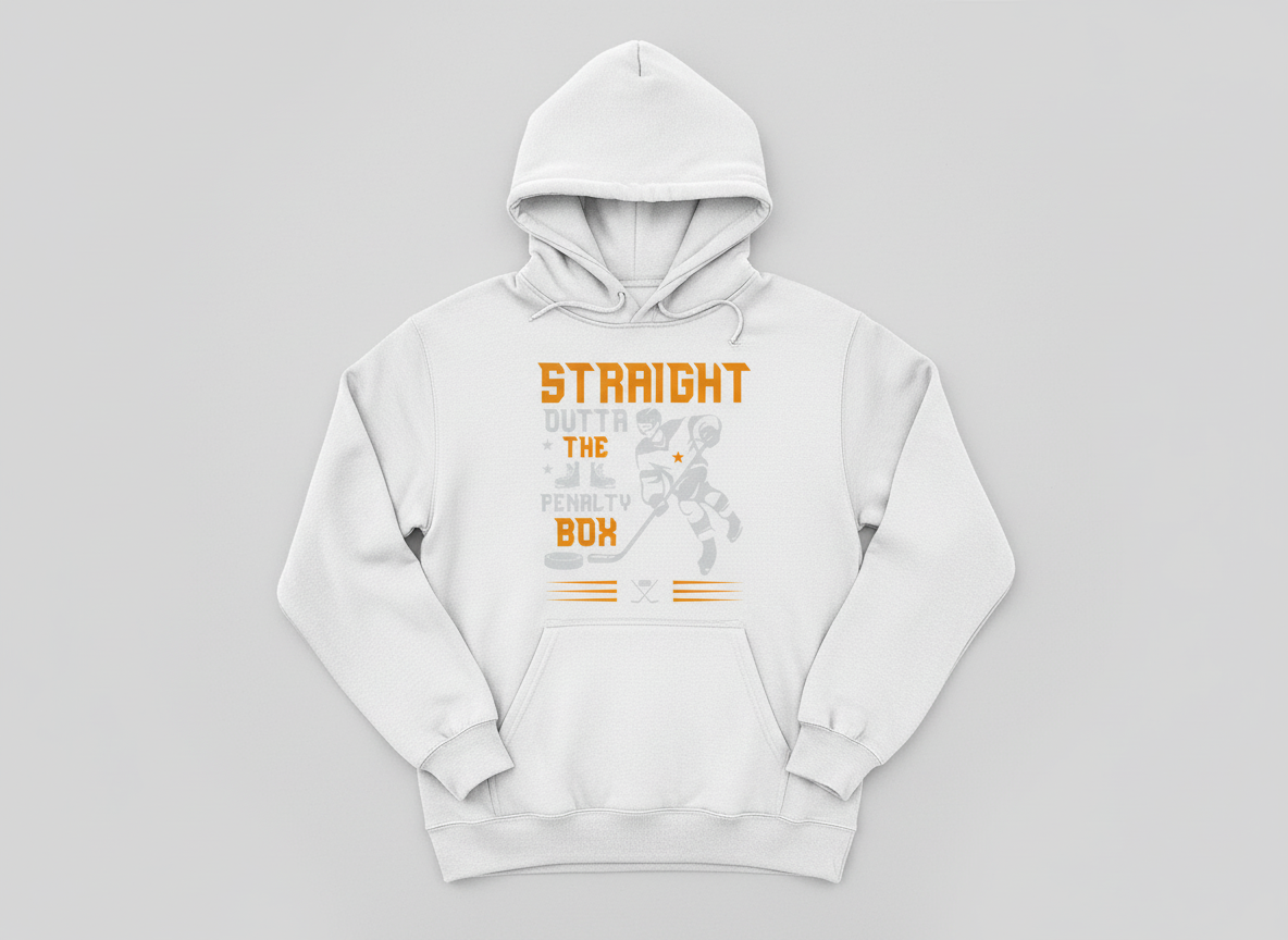 Funny Hockey Player SVG-Cricut, Silhouette, Sublimation Cut File Canada-Straight Outta Penalty Box (Digital Download)