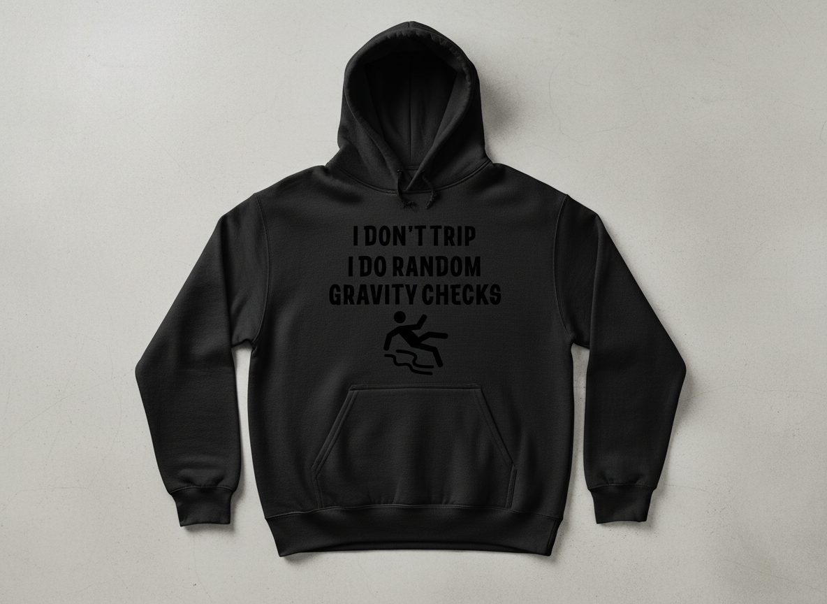 Funny Clumsy Person SVG-Cricut, Silhouette, Sublimation Cut File Canada-Random Gravity Checks Design (Digital Download)