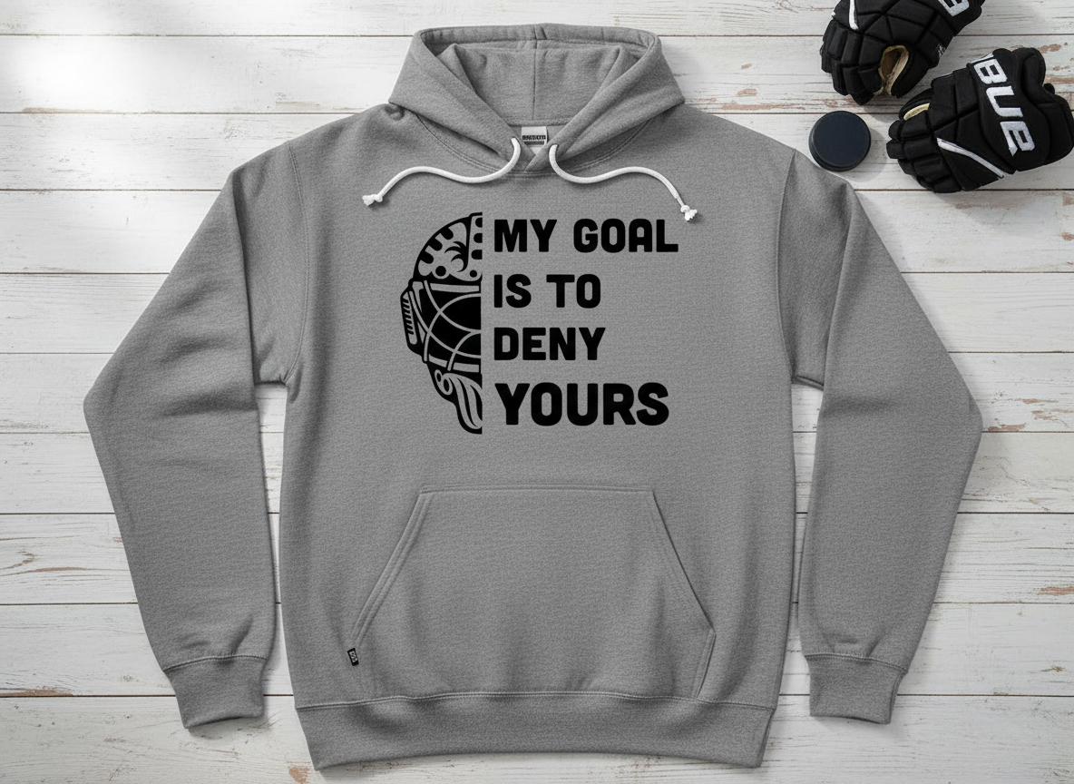 Funny Goalie SVG-Cricut, Silhouette, Sublimation Cut File Canada-My Goal Is To Deny Yours Design (Digital Download)