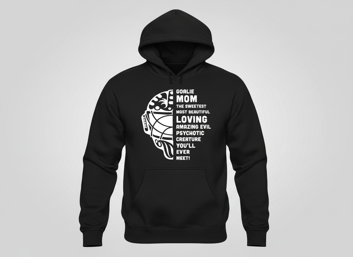 Funny Goalie Mom SVG-Cricut, Silhouette, Sublimation Cut File Canada-Hockey Mask Design (Digital Download)