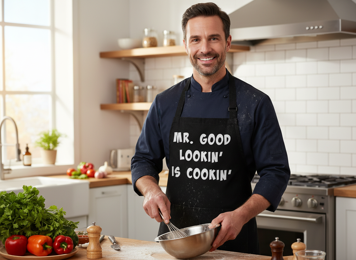 Mr. Good Lookin' Is Cookin' SVG-Cricut, Silhouette, Sublimation Cut File Canada-Funny BBQ Chef Design (Digital Download)