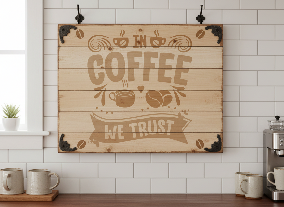 In Coffee We Trust SVG-Cricut, Silhouette, Sublimation Cut File Canada-Funny Coffee Lover Cut File (Digital Download)