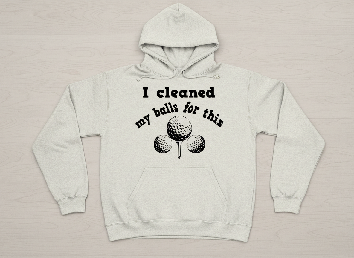 Funny Golf SVG-Cricut, Silhouette, Sublimation Cut File Canada-I Cleaned My Balls Humor Quote (Digital Download)