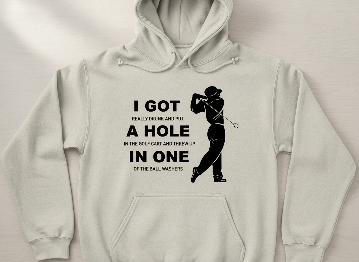 Funny Golf SVG-Cricut, Silhouette, Sublimation Cut File Canada-Drunk Golfer Hole In One Quote (Digital Download)