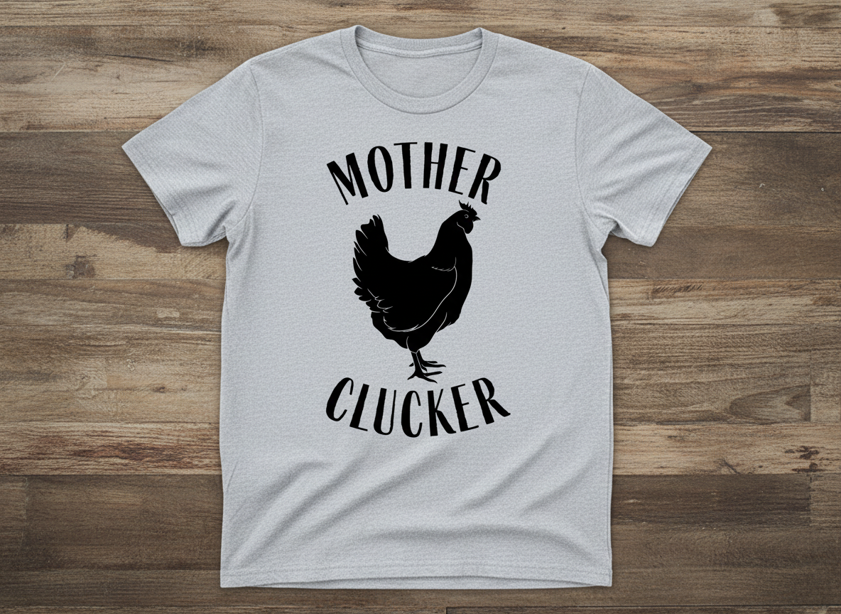 Funny Farming SVG-Cricut, Silhouette, Sublimation Cut File Canada-Mother Clucker Chicken Design (Digital Download)