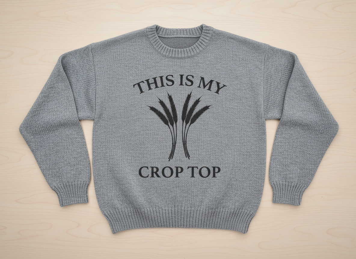 This Is My Crop Top SVG-Cricut, Silhouette, Sublimation Cut File Canada-Funny Farmer Design (Digital Download)