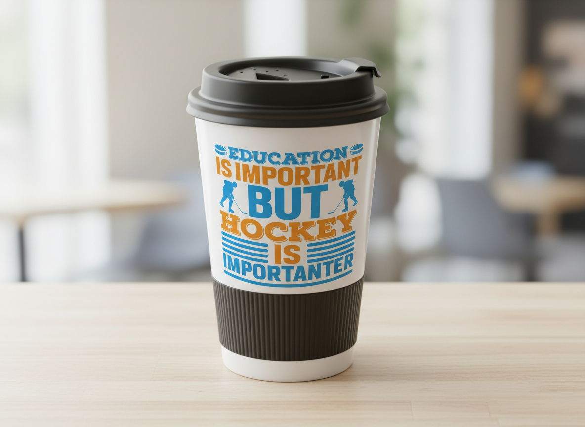 Funny Hockey SVG-Cricut, Silhouette, Sublimation Cut File Canada-Education is Important (Digital Download)