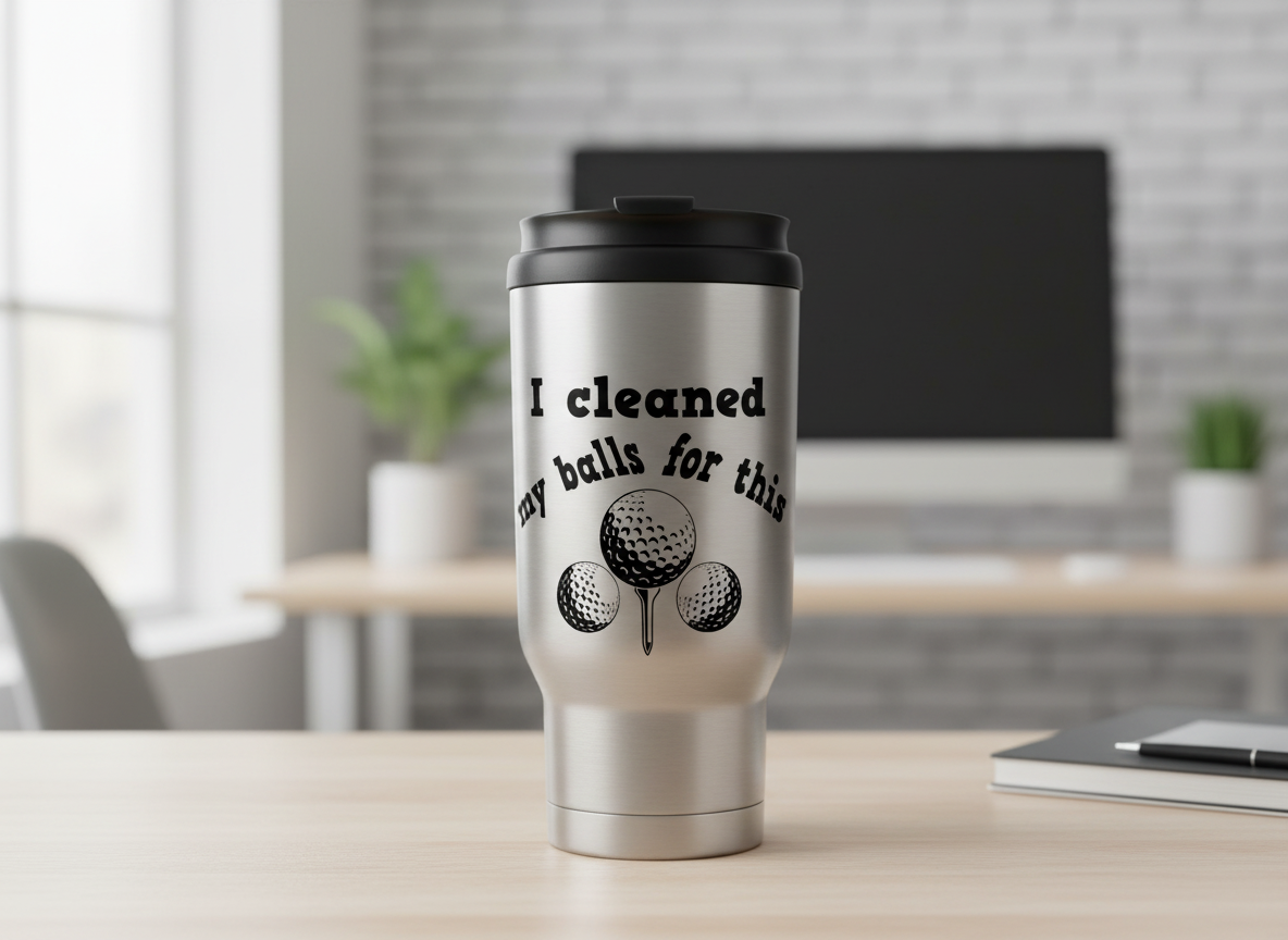 Funny Golf SVG-Cricut, Silhouette, Sublimation Cut File Canada-I Cleaned My Balls Humor Quote (Digital Download)