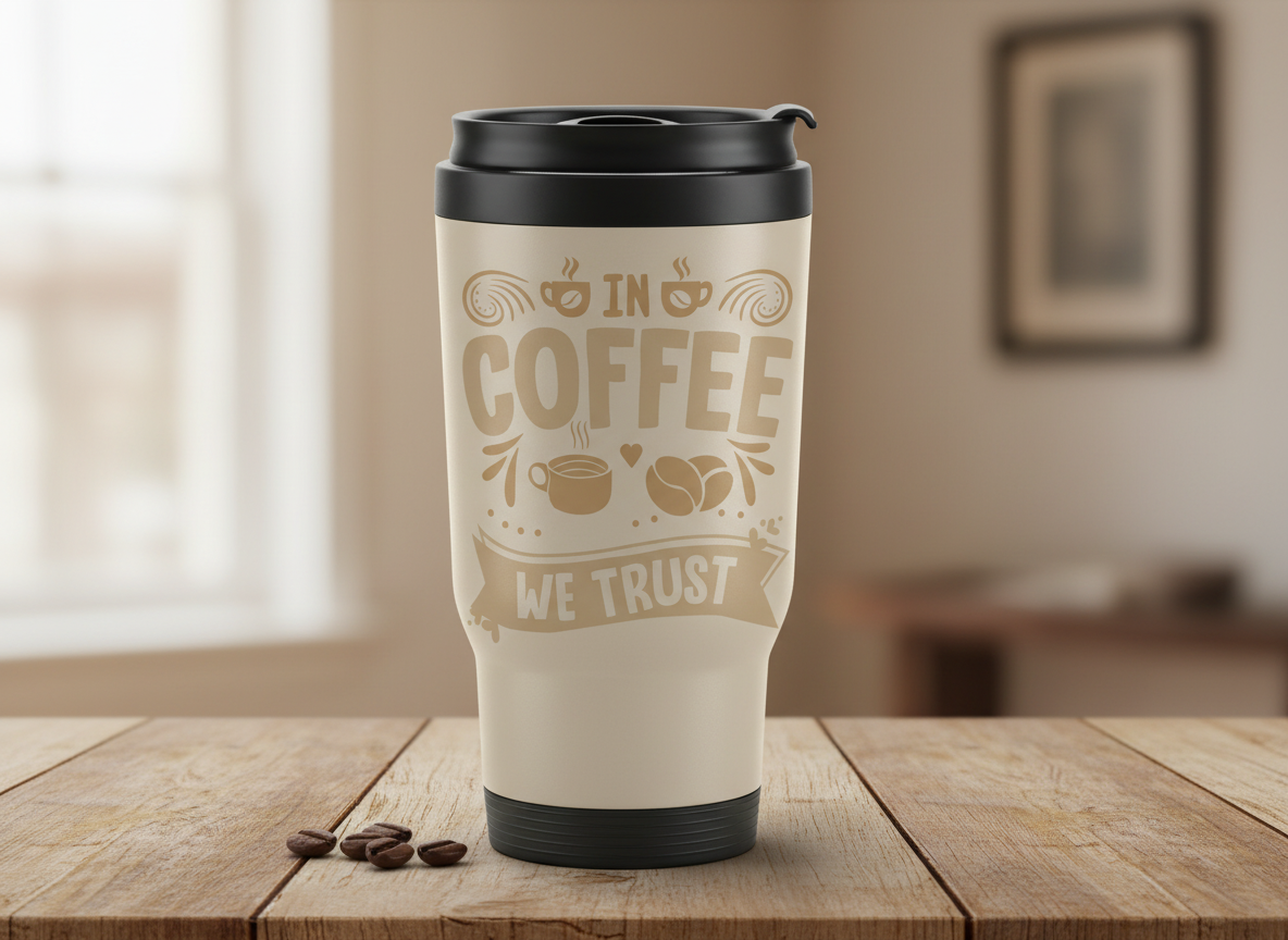 In Coffee We Trust SVG-Cricut, Silhouette, Sublimation Cut File Canada-Funny Coffee Lover Cut File (Digital Download)