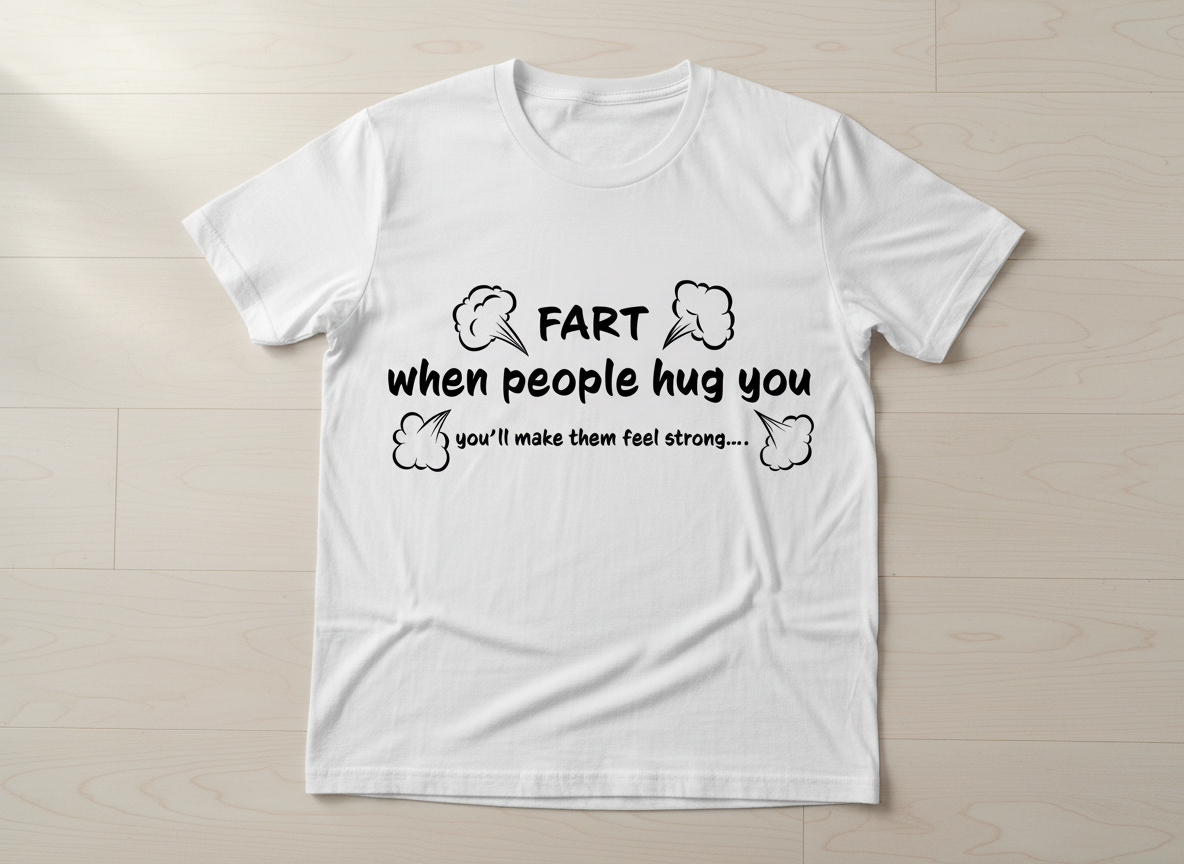 Funny 'Fart Whenn People Hug You SVG-Cricut, Silhouette, Sublimation Cut File Canada -Sarcastic Quote Graphic (Digital Download)