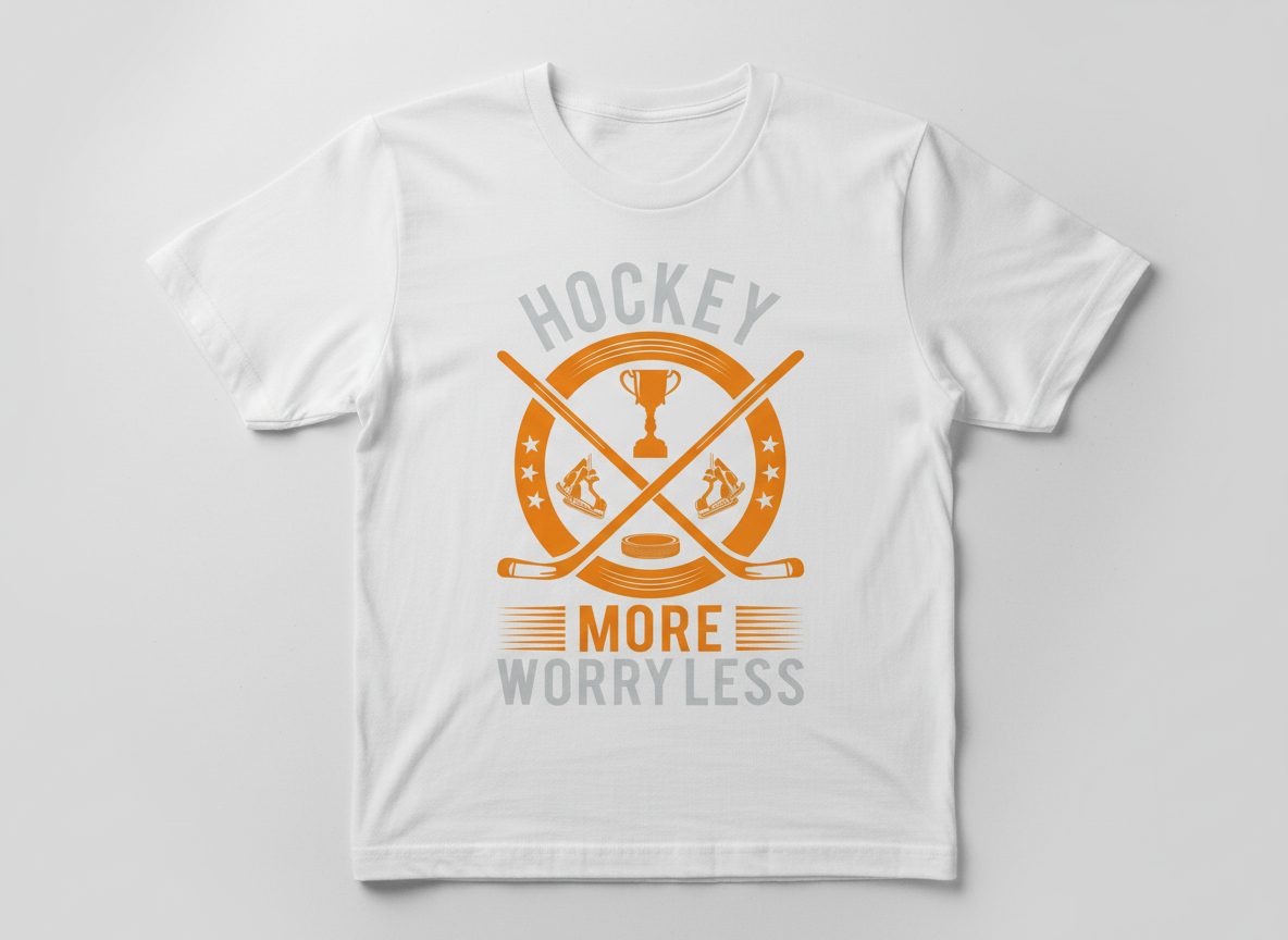 Hockey More Worry Less SVG-Cricut, Silhouette, Sublimation Cut File Canada-Holiday Cut File (Digital Download)