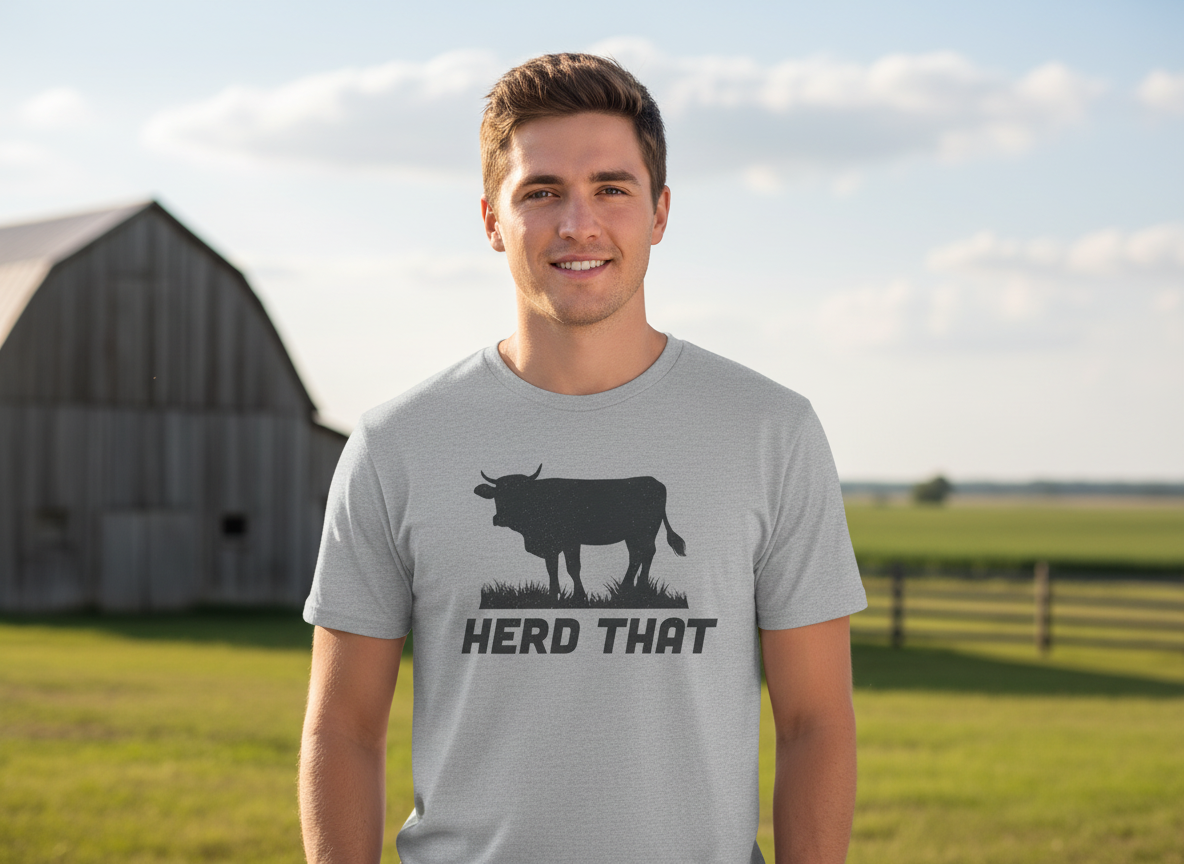 Herd That Cow SVG-Cricut, Silhouette, Sublimation Cut File Canada-Funny Farmhouse Design (Digital Download)