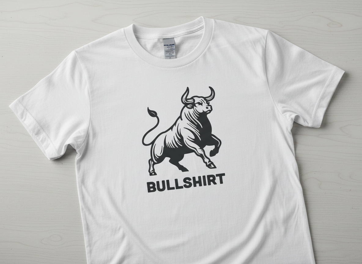 Bullshirt SVG-Cricut, Silhouette, Sublimation Cut File Canada-Funny Bull Graphic Design (Digital Download)