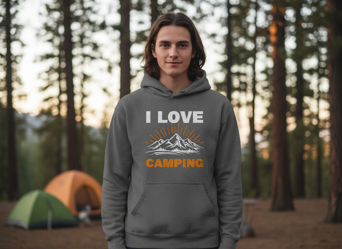 I Love Camping SVG-Cricut, Silhouette, Sublimation Cut File Canada-Mountain Sunset Outdoor Adventure (Digital Download)