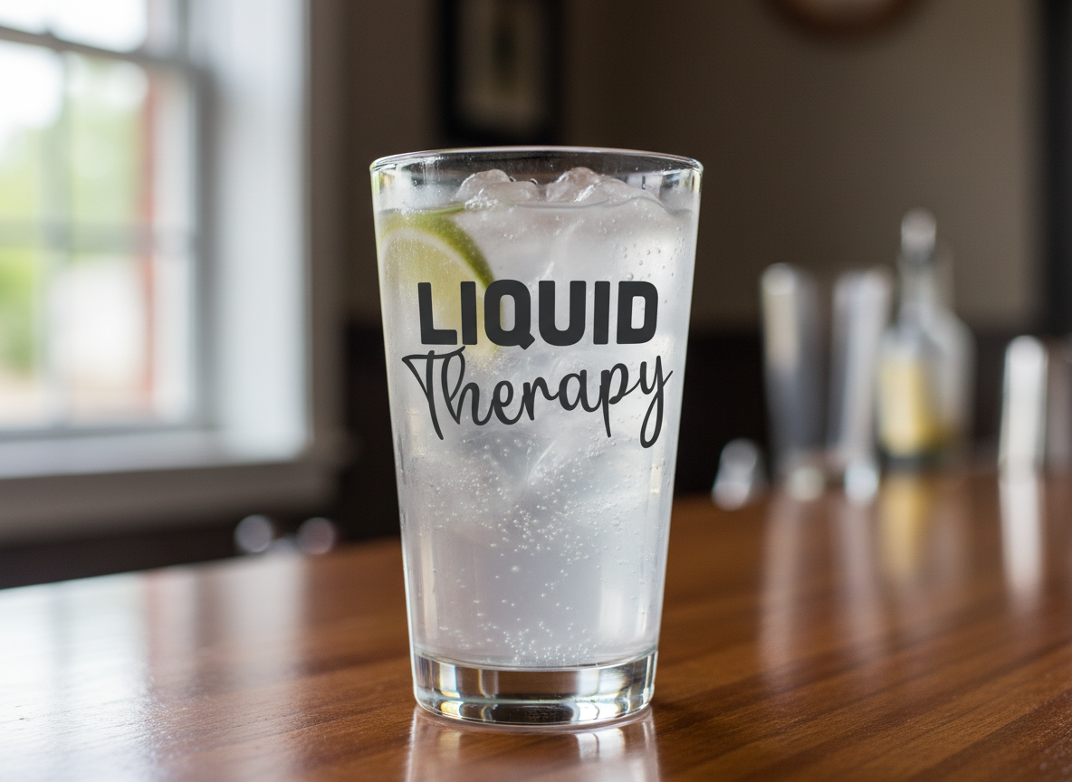 Liquid Therapy SVG-Cricut, Silhouette, Sublimation Cut File Canada-Funny Drinking Quote Design-Instant Download