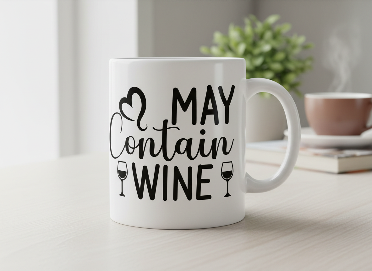 May Contain Wine SVG-Cricut, Silhouette, Sublimation Cut File Canad-Funny Wine Lover Quote-nstant Download