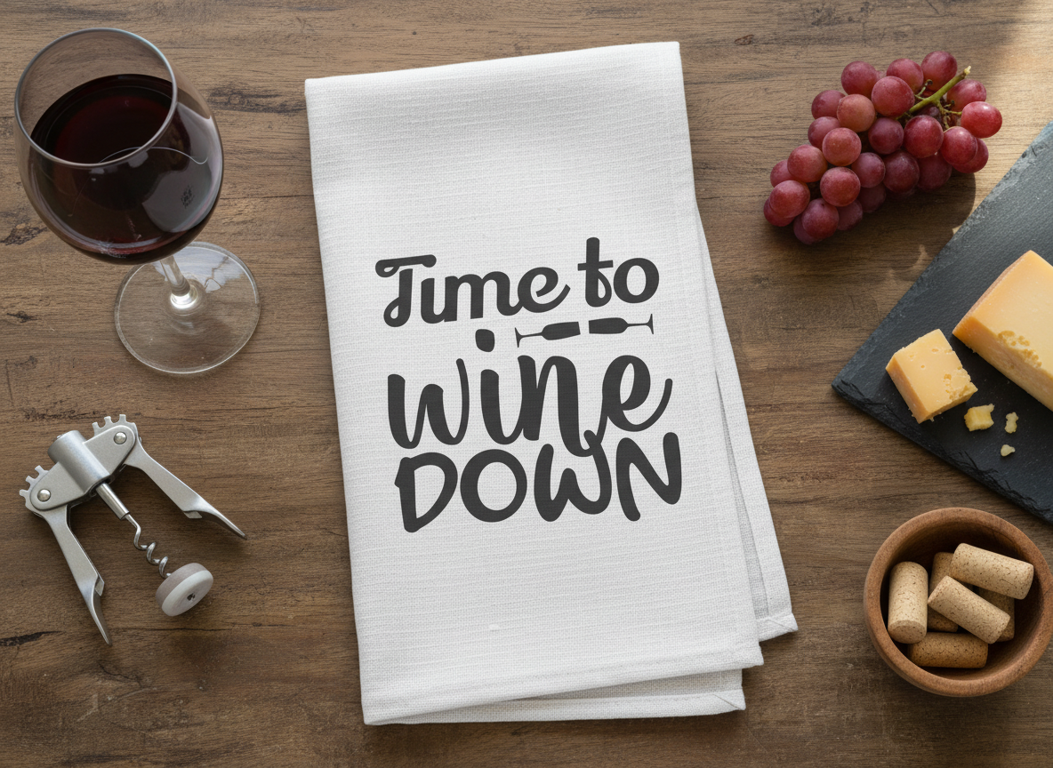 Funny Wine SVG-Cricut, Silhouette, Sublimation Cut File Canada-Time To Wine Down (Digital Download)