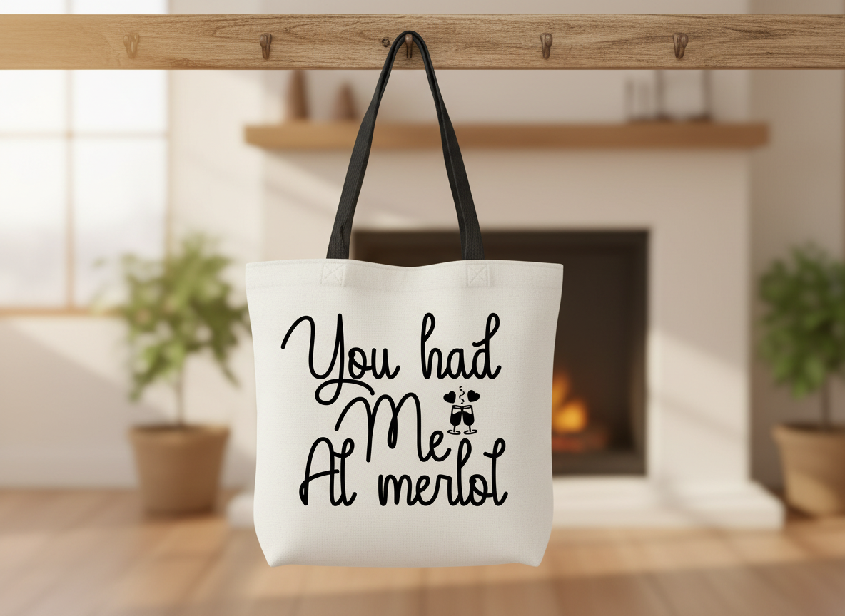 You Hade Me at Merlot SVG-Cricut, Silhouette, Sublimation Cut File Canada-Funny Wine Quote (Digital Download)