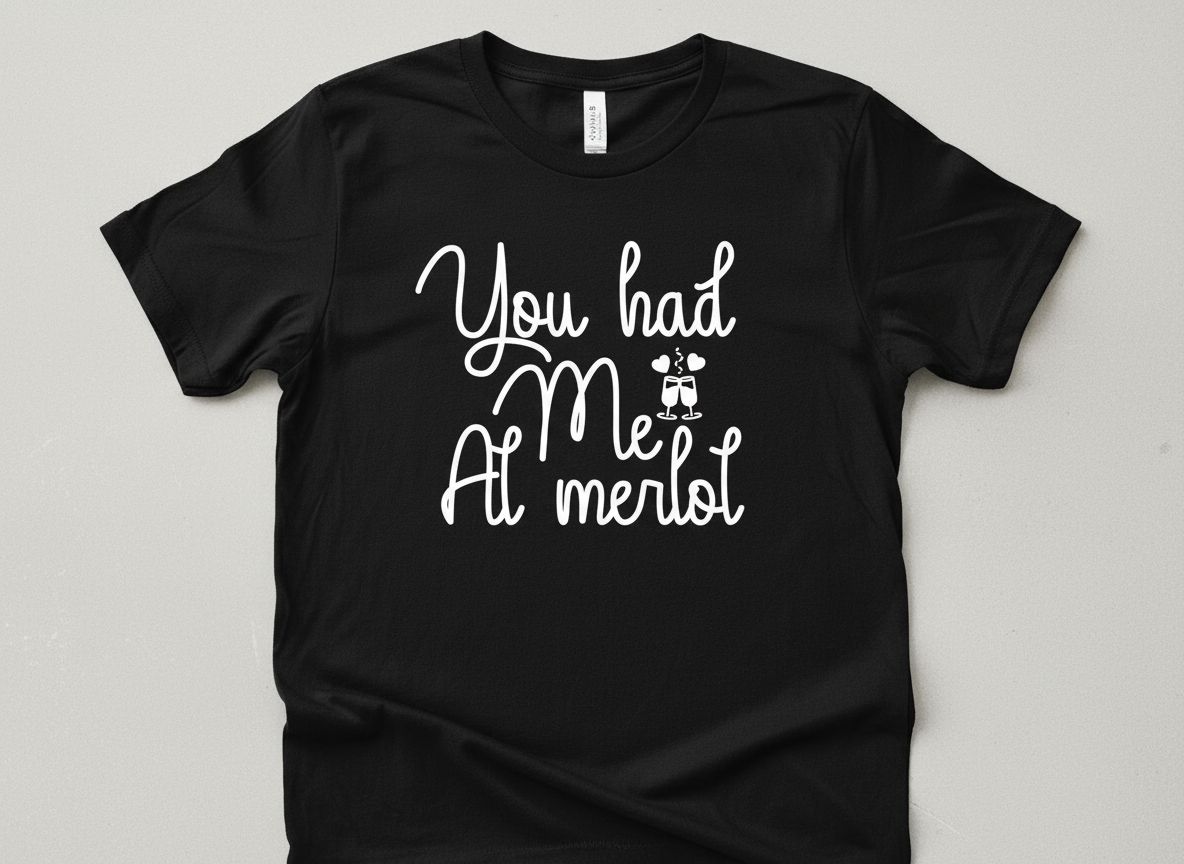 You Hade Me at Merlot SVG-Cricut, Silhouette, Sublimation Cut File Canada-Funny Wine Quote (Digital Download)