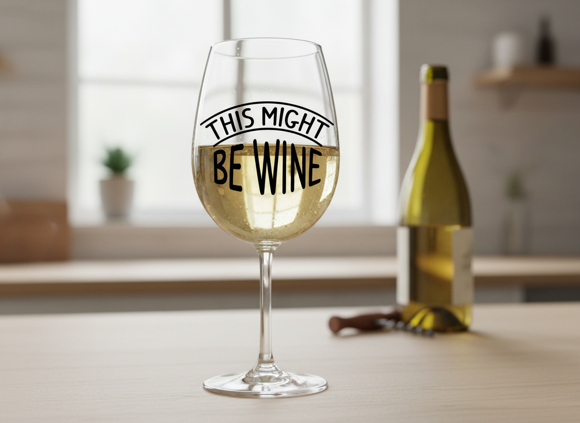 Funnt Wine SVG-Cricut, Silhouette, Sublimation Cut File Canada-This Might Be Wine (Digital Download)