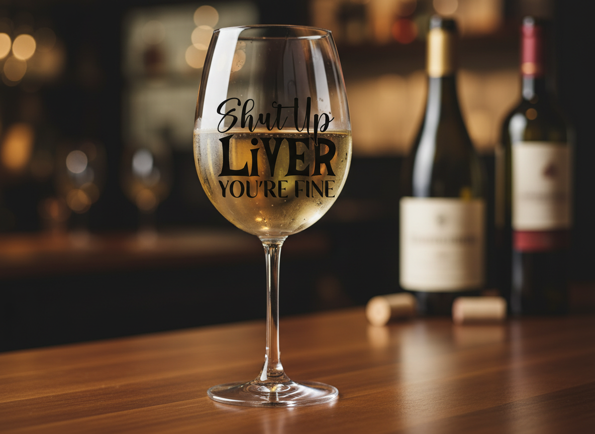 Funny Alcohol Quote SVG-Cricut, Silhouette, Sublimation Cut File Canada-Shut Up Liver You're Fine Design (Digital Download)