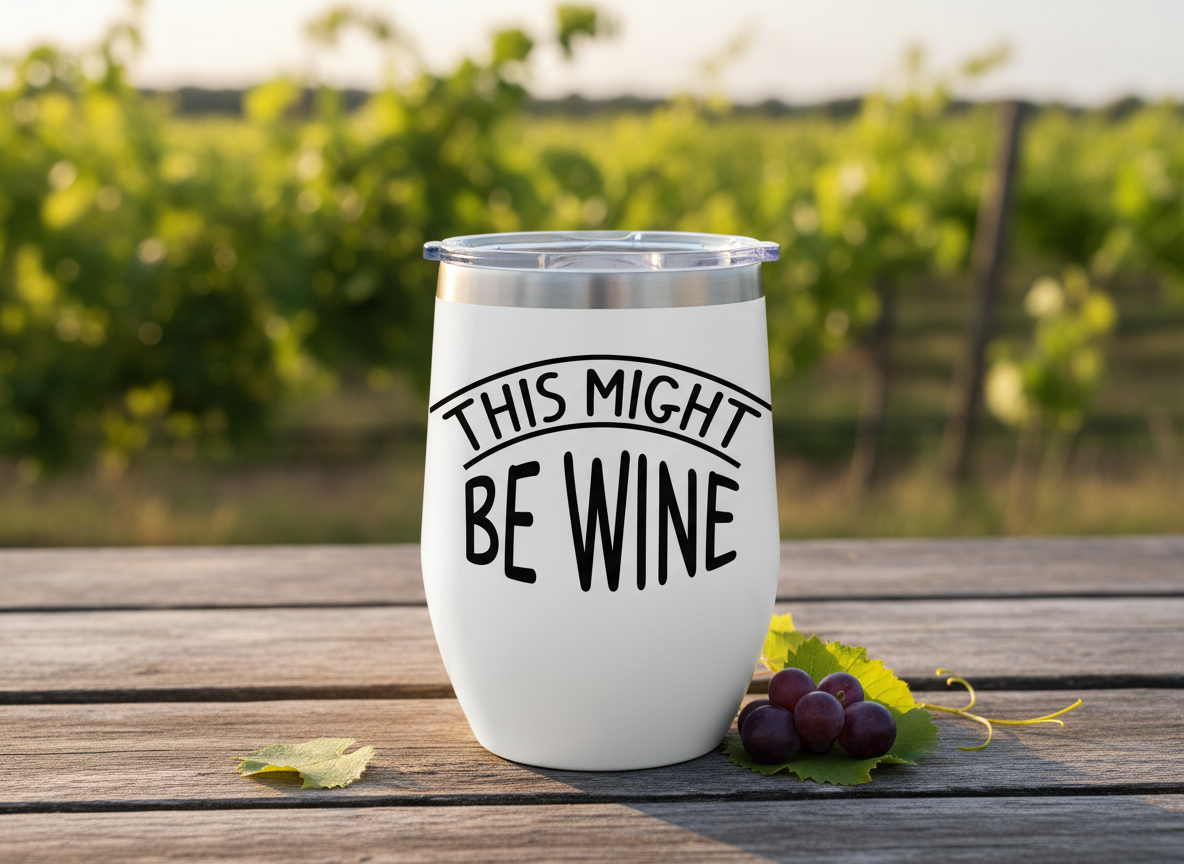 Funnt Wine SVG-Cricut, Silhouette, Sublimation Cut File Canada-This Might Be Wine (Digital Download)