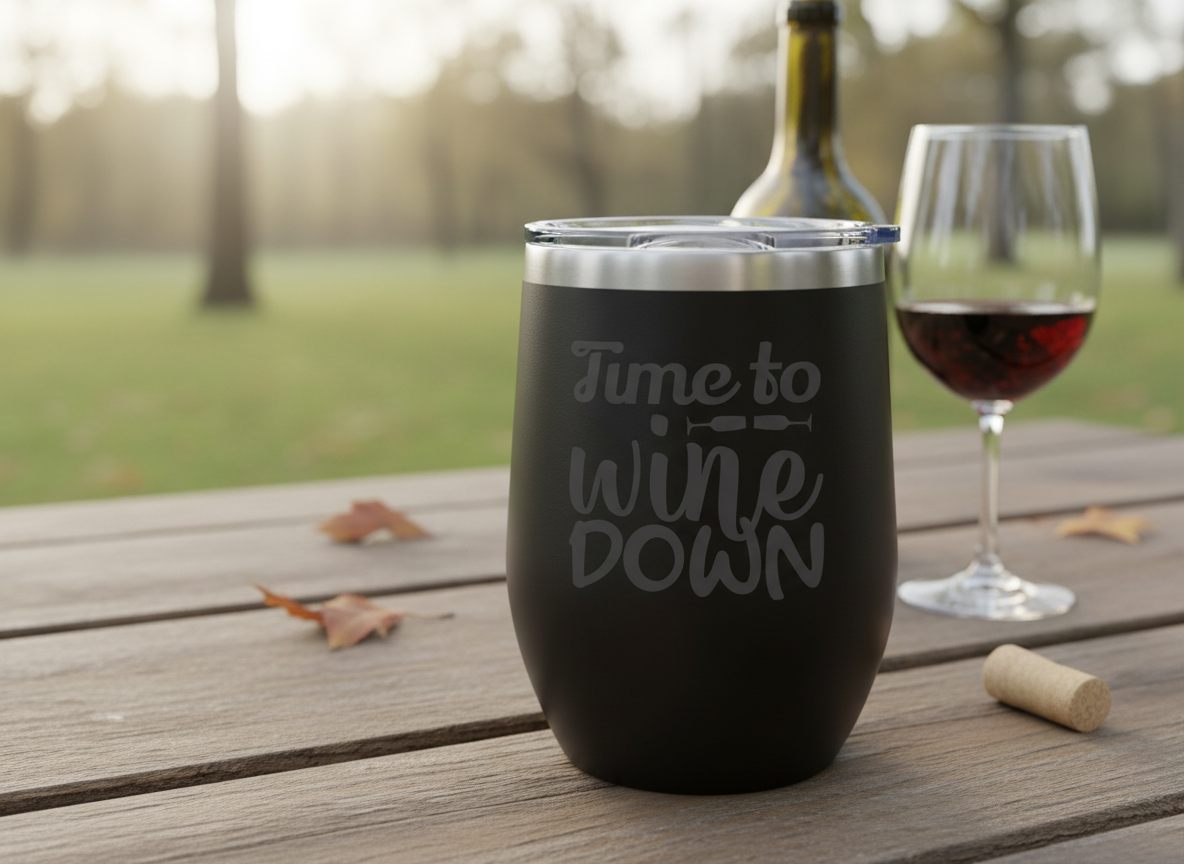 Funny Wine SVG-Cricut, Silhouette, Sublimation Cut File Canada-Time To Wine Down (Digital Download)
