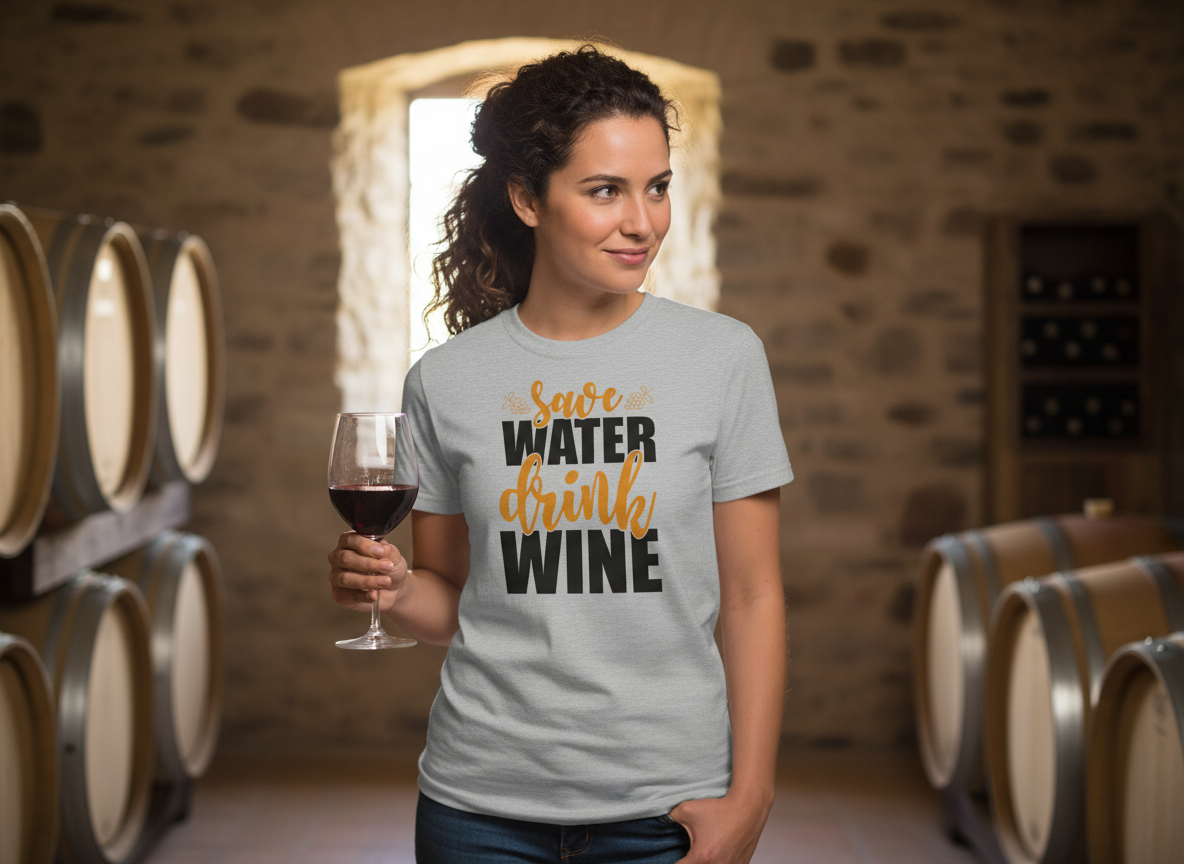 Save Water Drink Wine SVG-Cricut, Silhouette, Sublimation Cut File Canada-Funny Wine Quote, Party Decor (Digital Download)