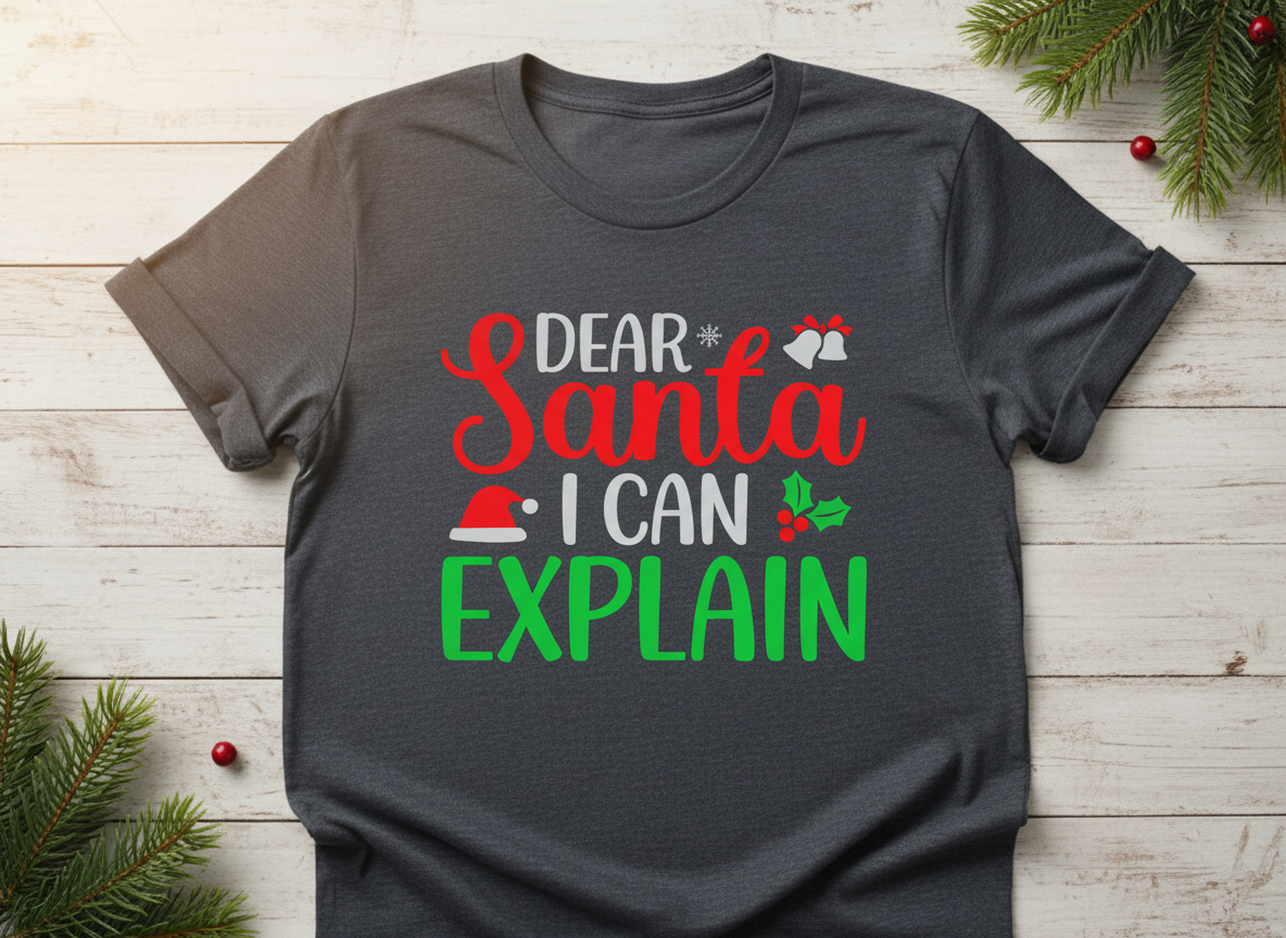 Dear Santa I Can Explain SVG-Cricut, Silhouette, Sublimation Cut File Canada-Funny Christmas Quote Cut File (Digital Download)