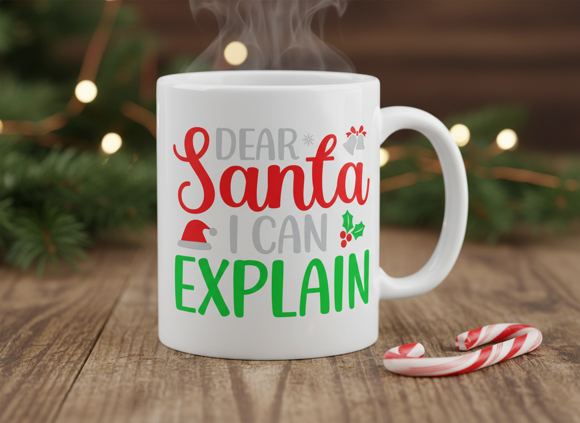 Dear Santa I Can Explain SVG-Cricut, Silhouette, Sublimation Cut File Canada-Funny Christmas Quote (Digital Download)